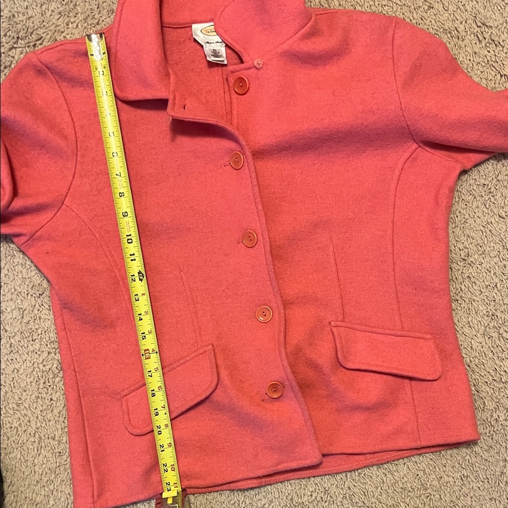 Women's alpaca Wool Blend Pink Jacket - Picture 7 of 7